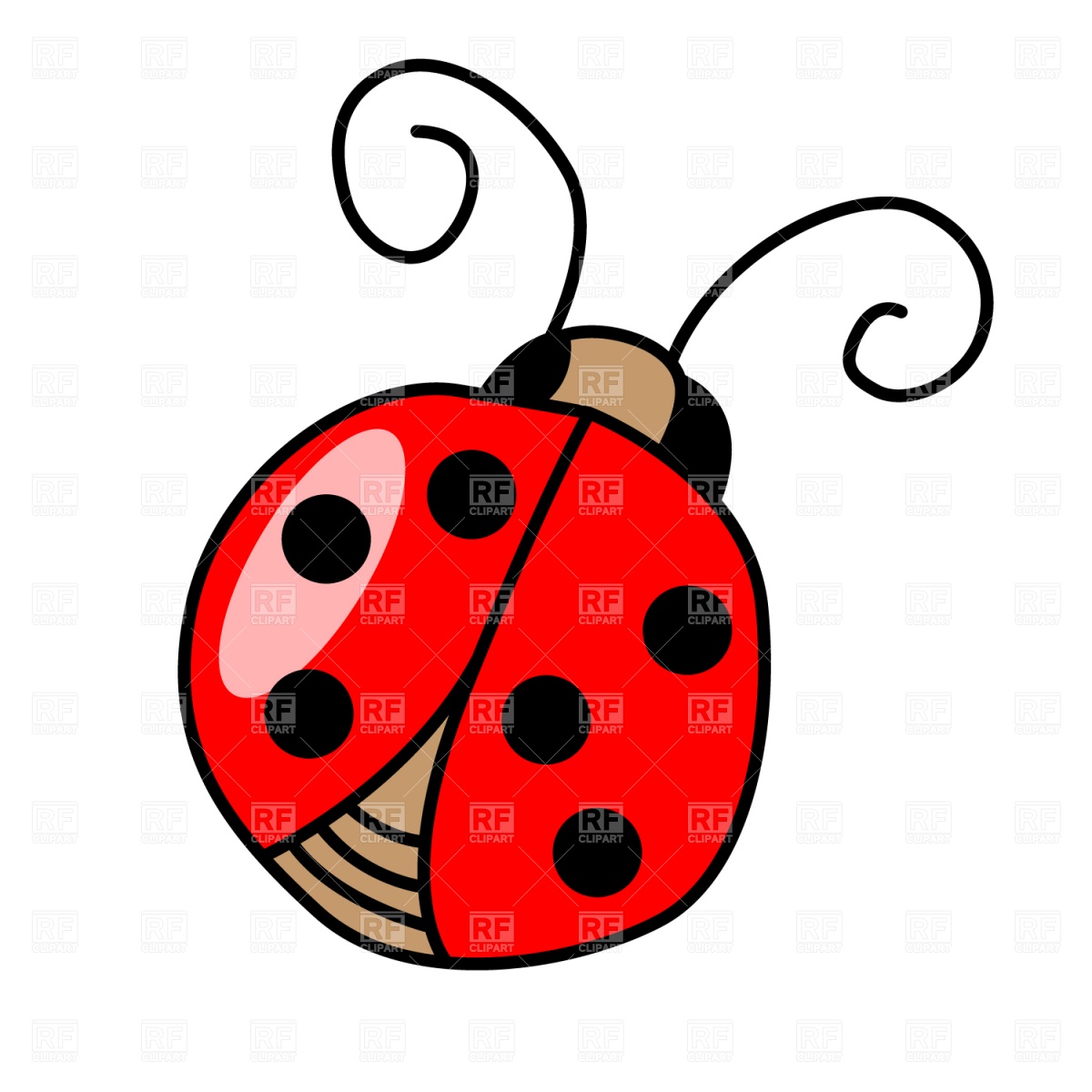 1200x1200 Ladybird Royalty Free Vector Clip Art Image