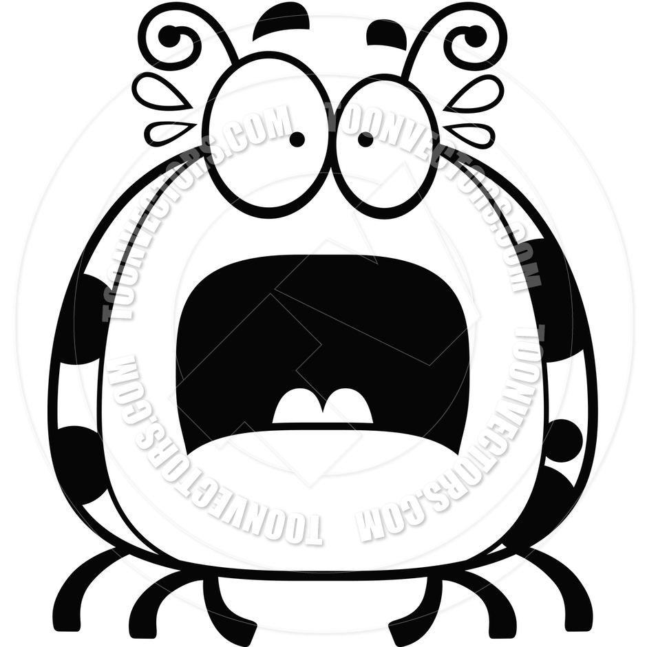 940x940 Cartoon Little Ladybug Scared (Black And White Line Art) By Cory