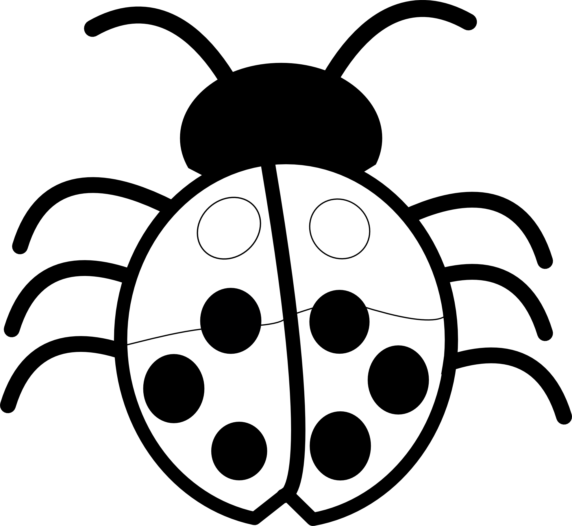 1979x1822 Ladybug Clipart Black And White