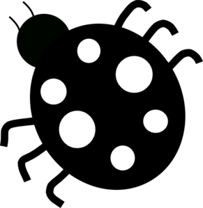 291x299 Ladybug Blackampwhite Clip Art