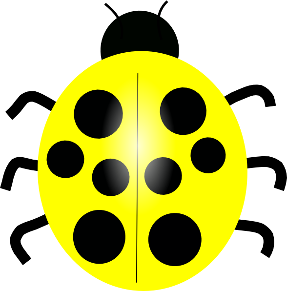 588x596 Yellow Ladybug Clip Art