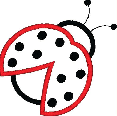 495x490 Great Mesmerizing Ladybug Outline Image Applique Samples Night Owl