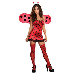 300x300 Ladybug Hottie Sexy Adult Halloween Costume Wings Red Polka Dot