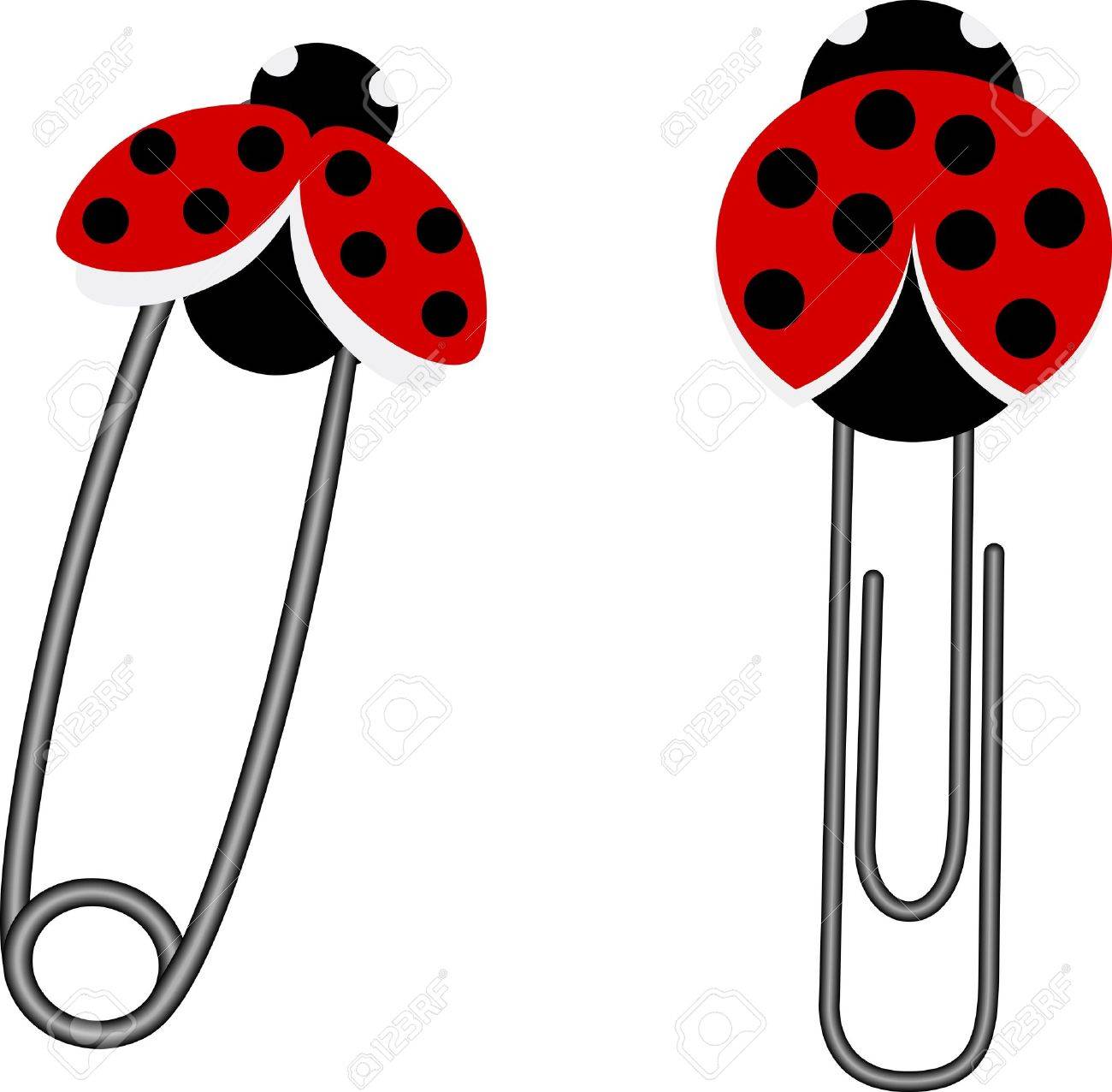 1300x1276 Ladybug Safety Pin Clip Royalty Free Cliparts, Vectors,