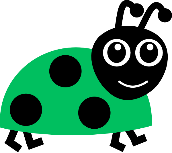 600x534 Green Ladybug Clip Art
