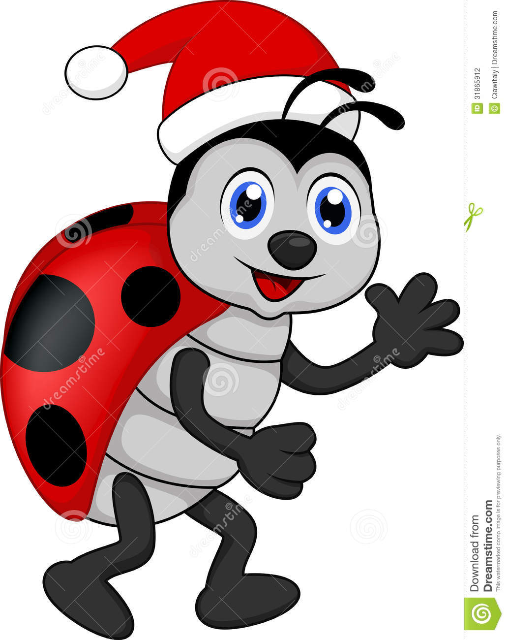 1033x1300 Ladybug Clipart Christmas