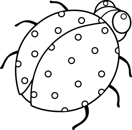 550x542 Spotty Ladybug Coloring Page