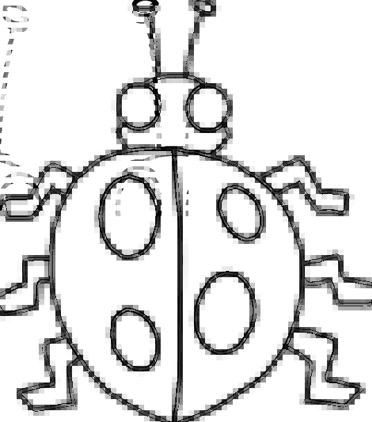 537x609 Ladybird, Black, Dark, Ladybug, Outline, Plan, Bug, Insect, Germ