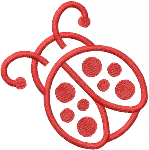 498x500 Big Ladybug Outline Embroidery Designs Machine Cliparts