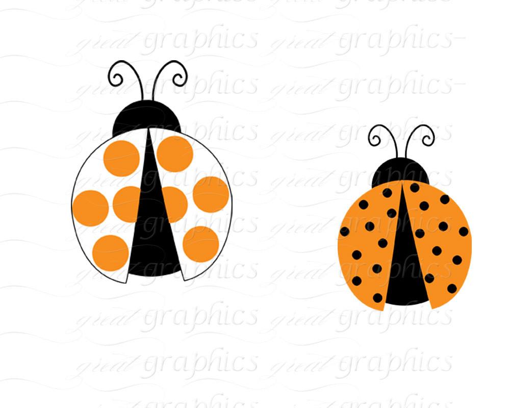1000x800 Orange Lady Bug Clip Art Ladybug Digital Clip Art Digital Paper