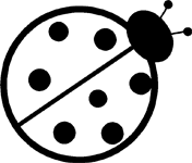 176x150 Ladybug Silhouette