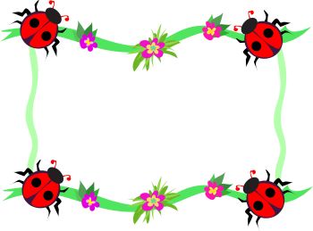 350x259 Ladybugs And Flowers Making A Frame
