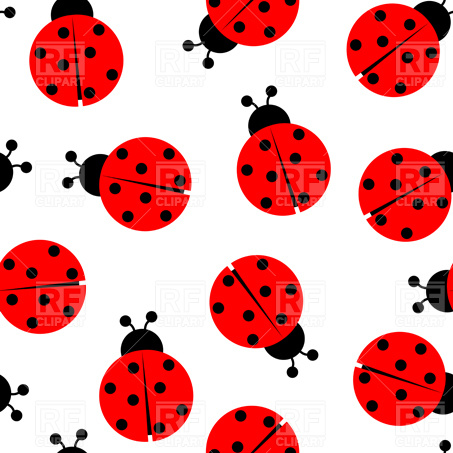 453x453 Optical Illusion With Flying Ladybugs Royalty Free Vector Clip Art