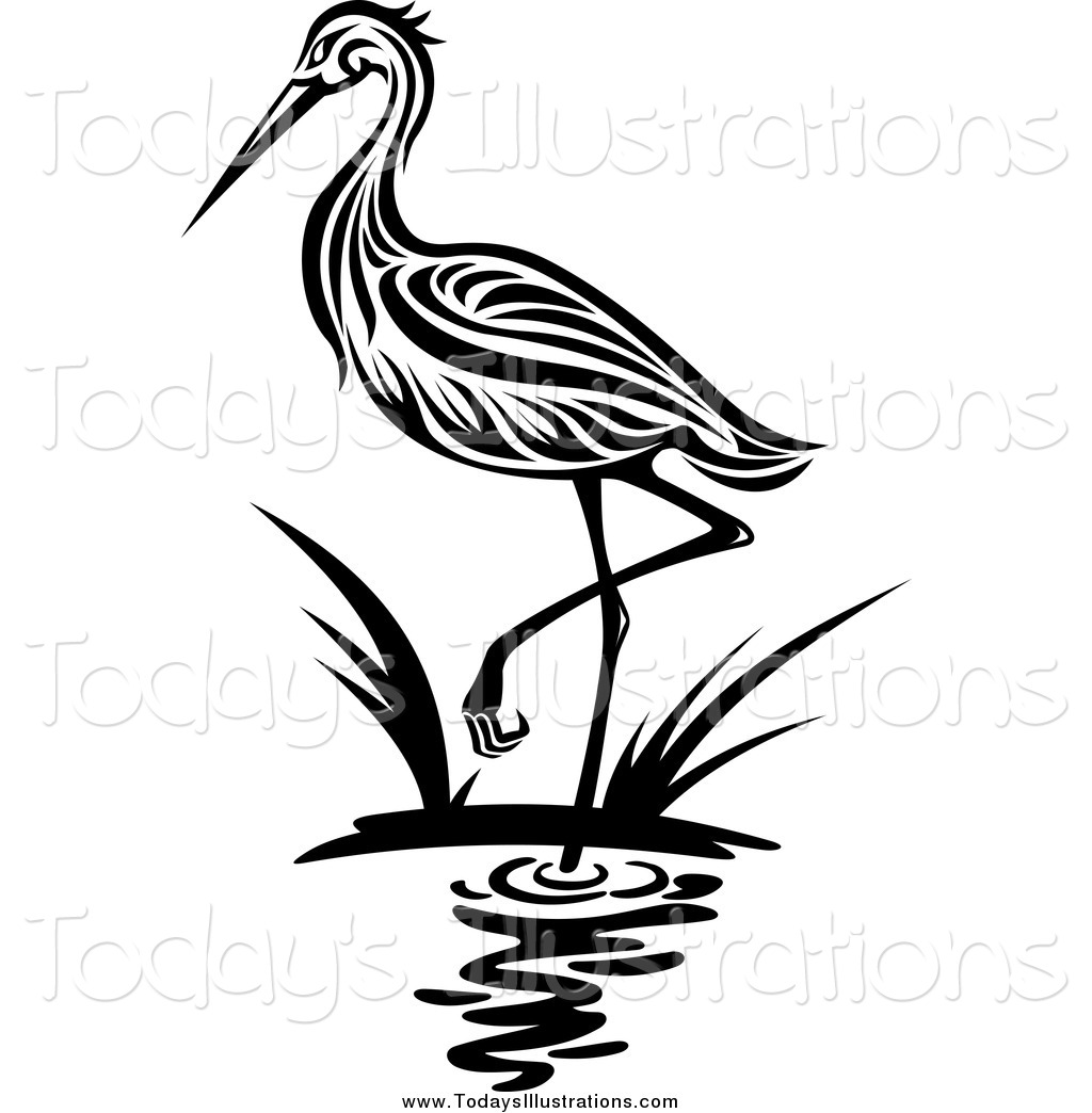 1024x1044 Blue Heron Clipart Black And White