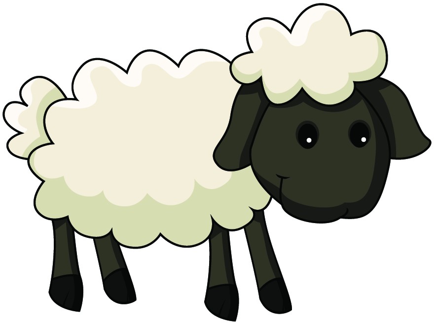 880x660 Cartoon Little Black Sheep Clipart