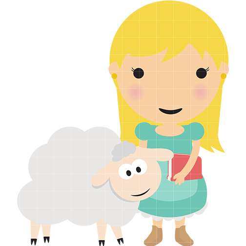 504x504 Mary Little Lamb Clipart