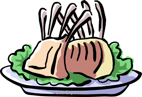 480x327 Rack Of Lamb Royalty Free Vector Clip Art Illustration Food0775