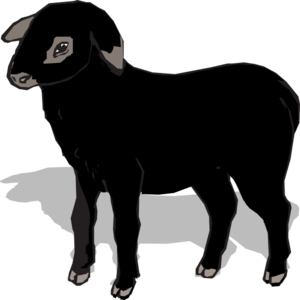 300x300 Black Lamb Clip Art