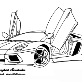 268x268 Coloring Pages Cars Lamborghini Archives