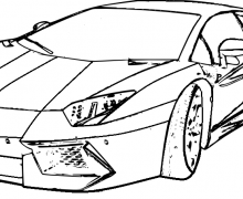 220x180 Lamborghini Outline Coloring Pages