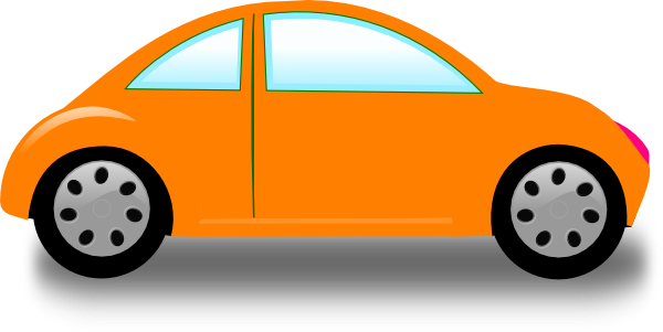 600x301 Orange Car Clip Art