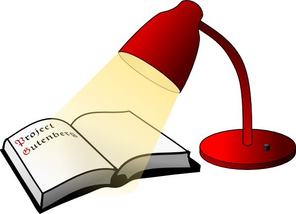 600x433 Book And Lamp Clip Art