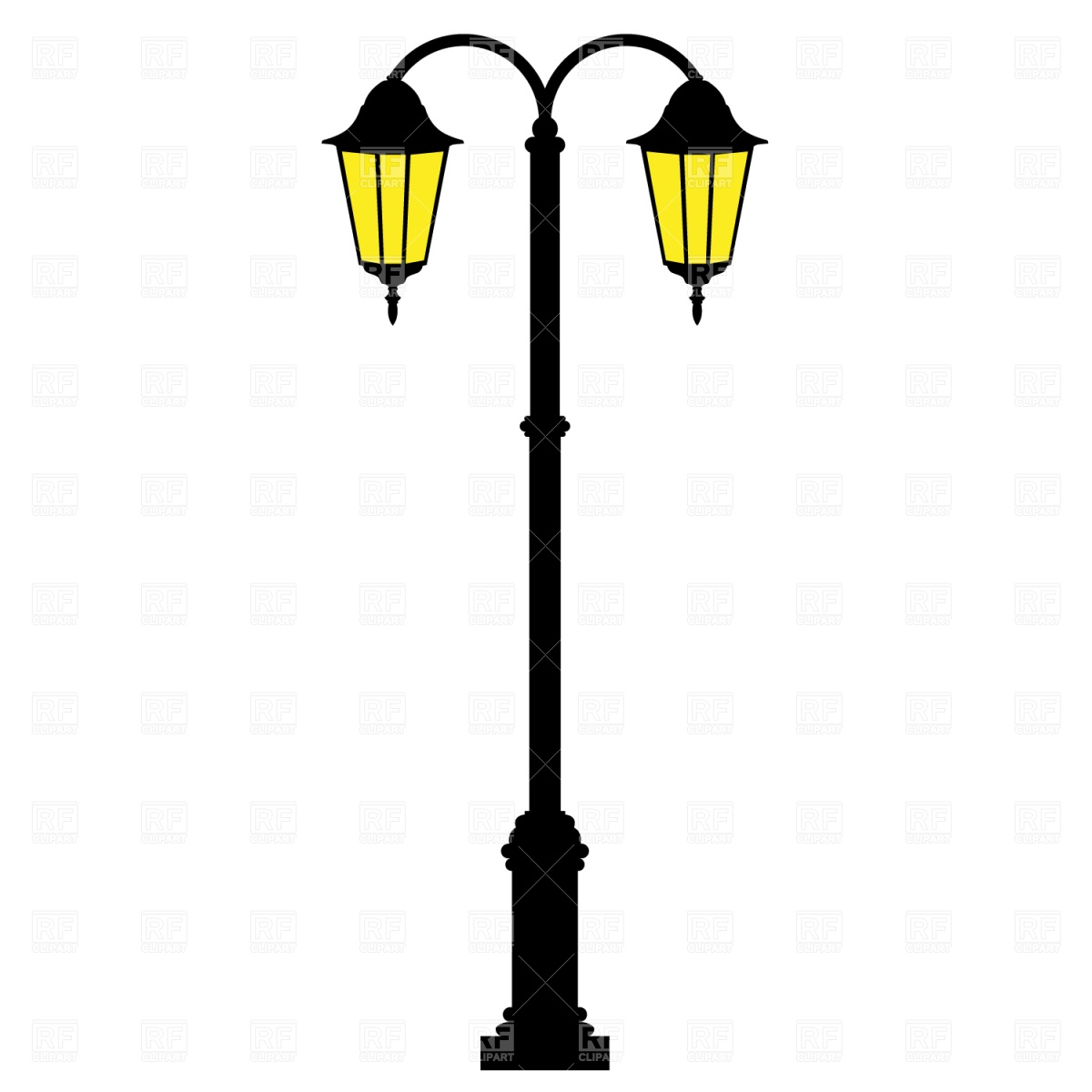 1200x1200 Street Lamp Royalty Free Vector Clip Art Image
