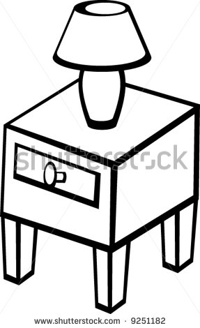 287x470 Clip Art Bedside Table Clipart