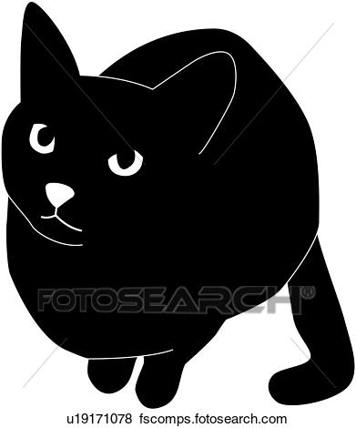 391x470 Clip Art Of Mammal, Kitty, Vertebrate, Animal, Black Cat, Land