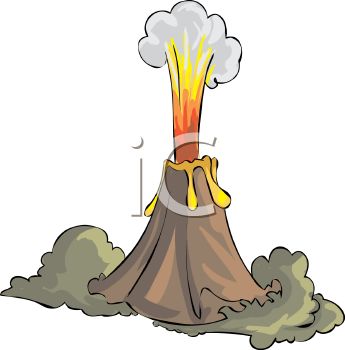 345x350 Volcano Clipart Landform