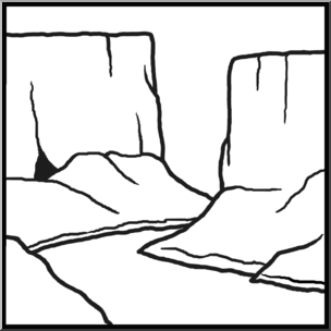 304x304 Clip Art Landforms 3 Bampw Unlabeled I Abcteach