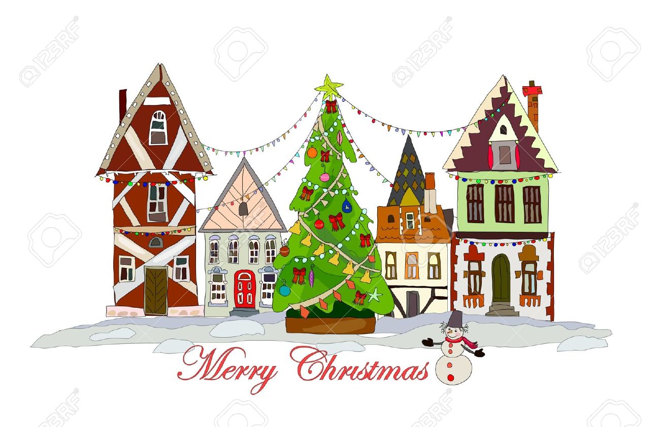 1300x842 Town Clipart Christmas Town