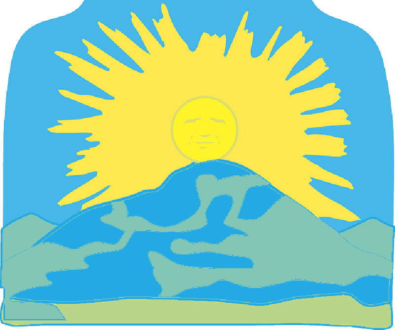 800x668 Green, Mountain, Sun, Cartoon, Landscape, Free, Wild