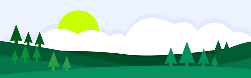 800x250 Cartoon Hand Painted Scenery Children Banner, Cartoon, Hand