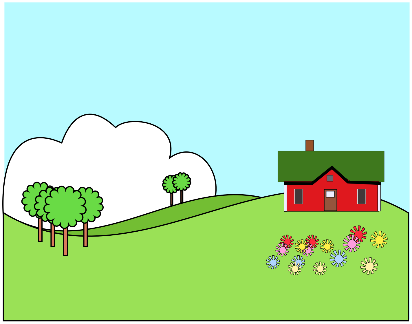 1423x1119 Landscape Clipart Cartoon