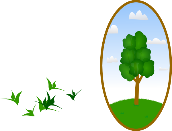600x457 Oval Tree Landscape 2 Clip Art