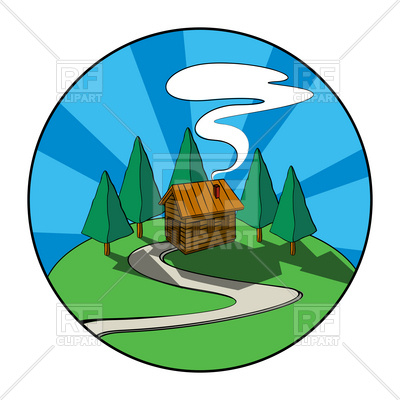 400x400 Wooden House, Cabin In The Forest