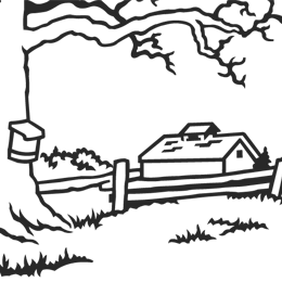 260x260 Free Black And White Landscape Clipart