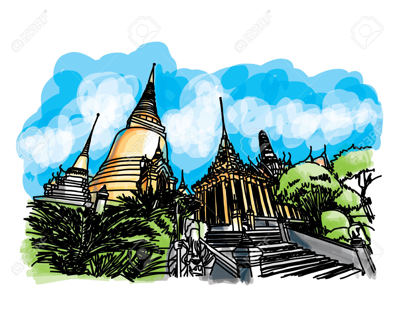 1300x1040 Landscape Clipart Palace