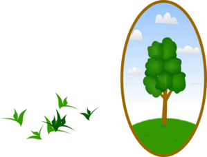 299x228 Oval Tree Landscape 2 Clip Art