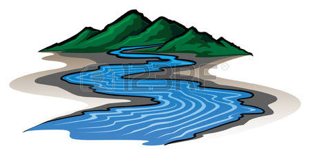 450x225 River Landscape Clipart Stream