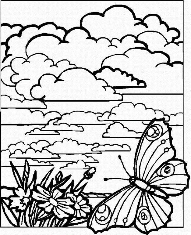 627x770 Ideas Detailed Landscape Coloring Pages For Adults