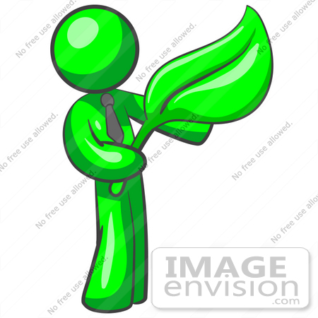 450x450 Clip Art Graphic Of A Green Guy Character Wearing A Business Tie