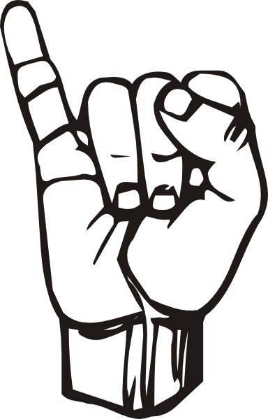 384x599 Sign Language I Clip Art Free Vector In Open Office Drawing Svg