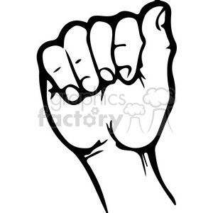 300x300 Royalty Free Sign Language Letter A 167489 Vector Clip Art Image