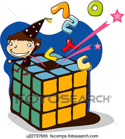 422x470 Clipart Of National Language, One Man, Cube, Elementary School
