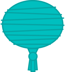270x299 Teal Paper Lantern Clip Art