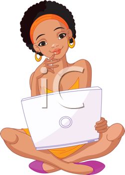 251x350 Royalty Free Clip Art Image African American Teenage Girl