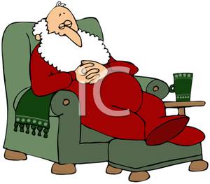 300x263 Sleeping In His Recliner Clipart Picture