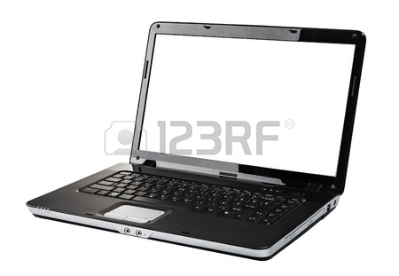 450x311 Modern Metal Laptop On A White Background Stock Photo, Picture